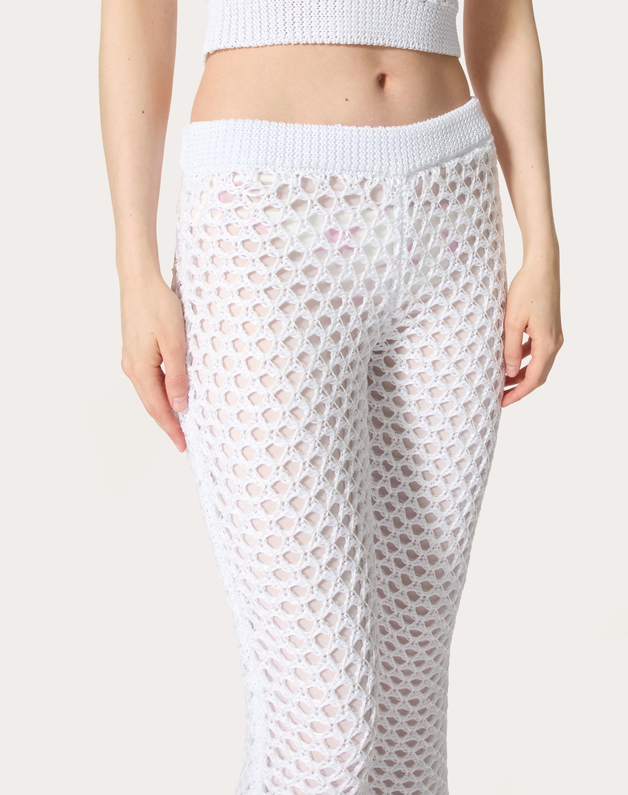 VISCOSE, LUREX AND SEQUIN PANTS - 5