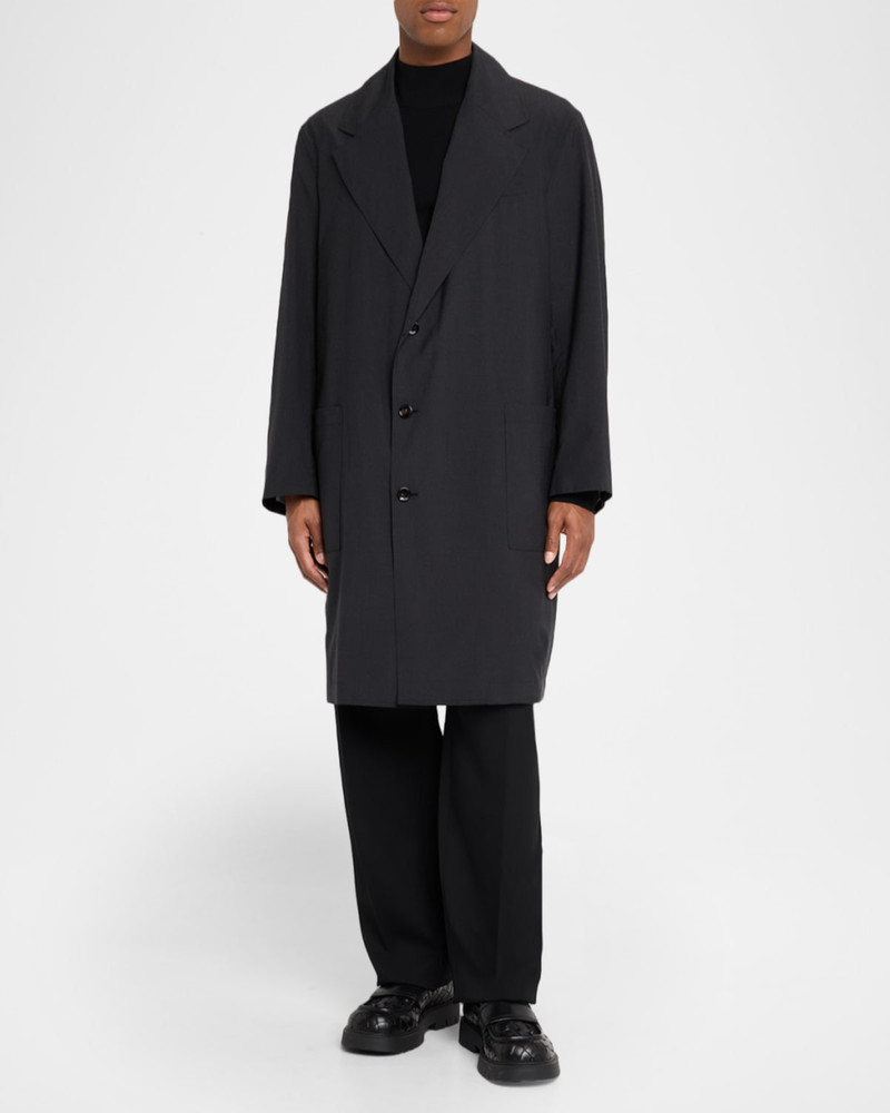 Bottega Veneta 남자의 극상 모직 Overcoat outlook