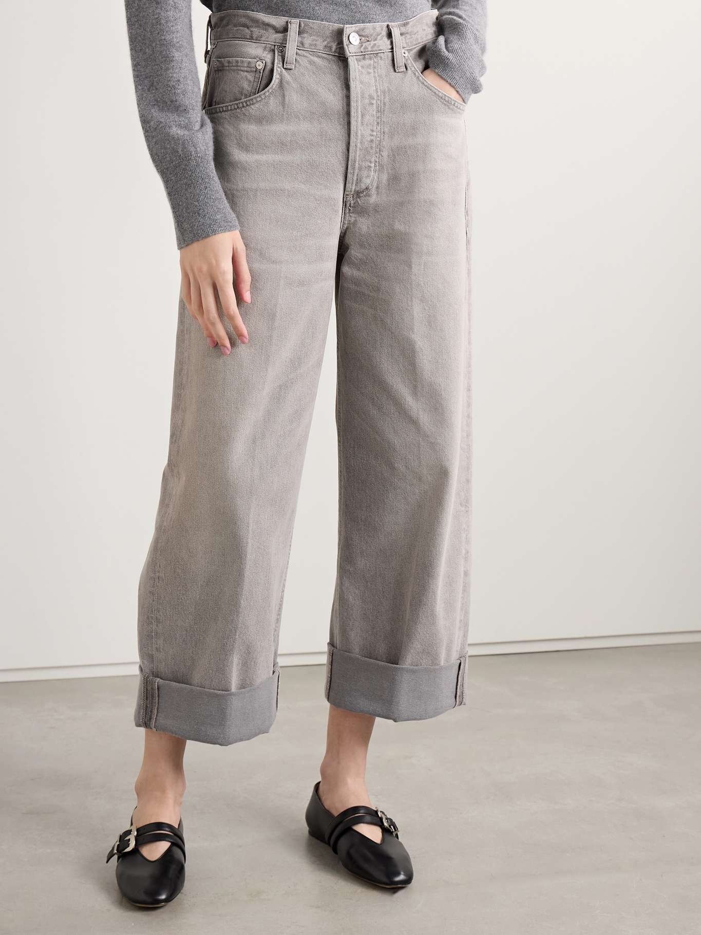 Ayla Baggy high-rise straight-leg jeans Gray - 3