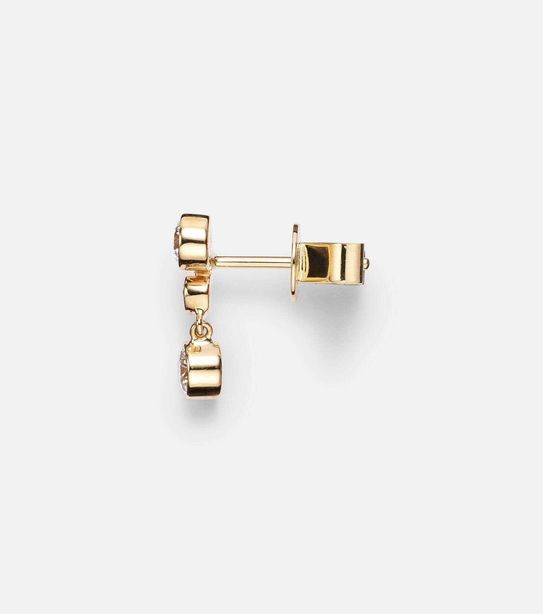 Stella Diamant 18kt gold single earring with diamonds - 4