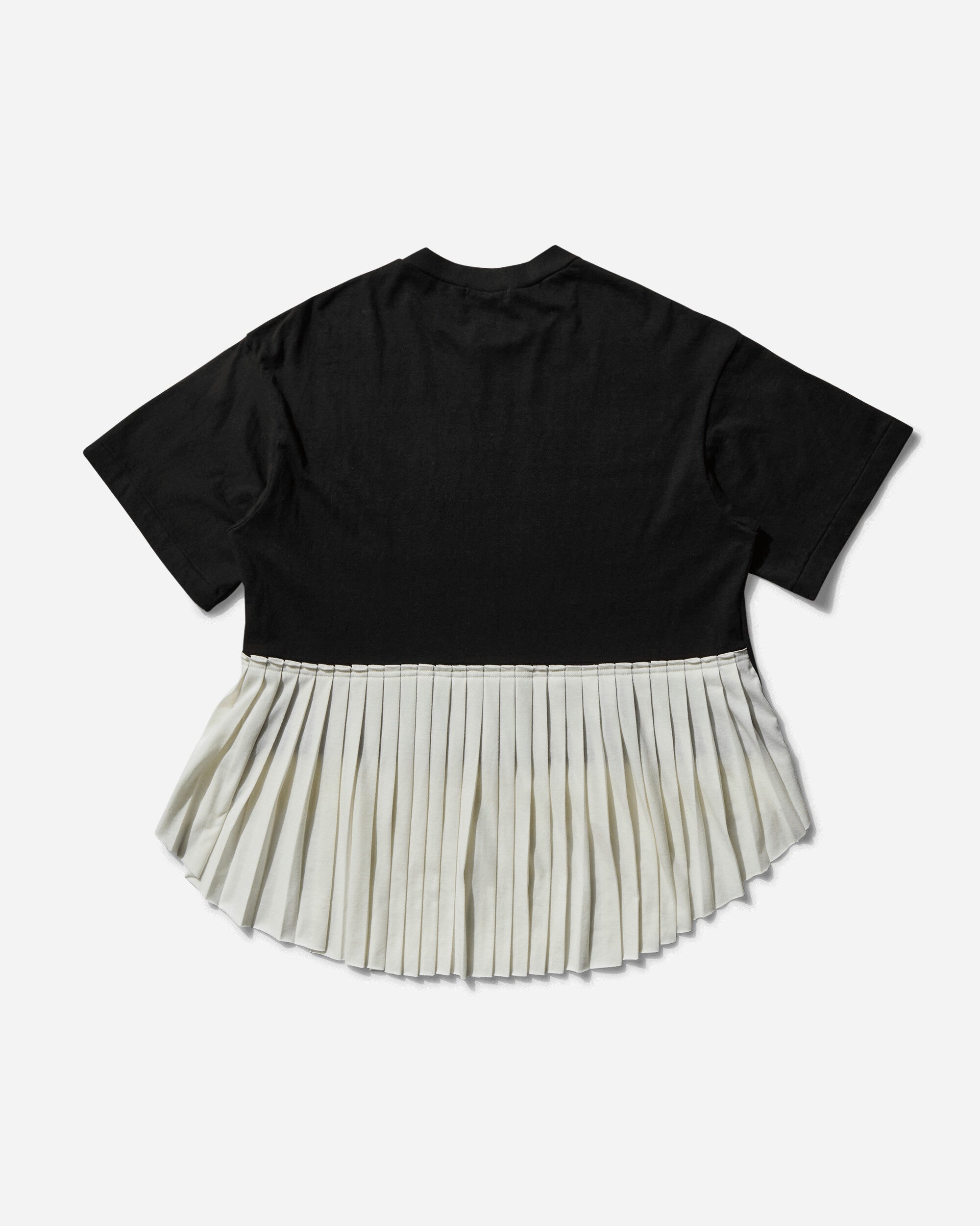 Women's Pleated Hem T-Shirt Black - 2