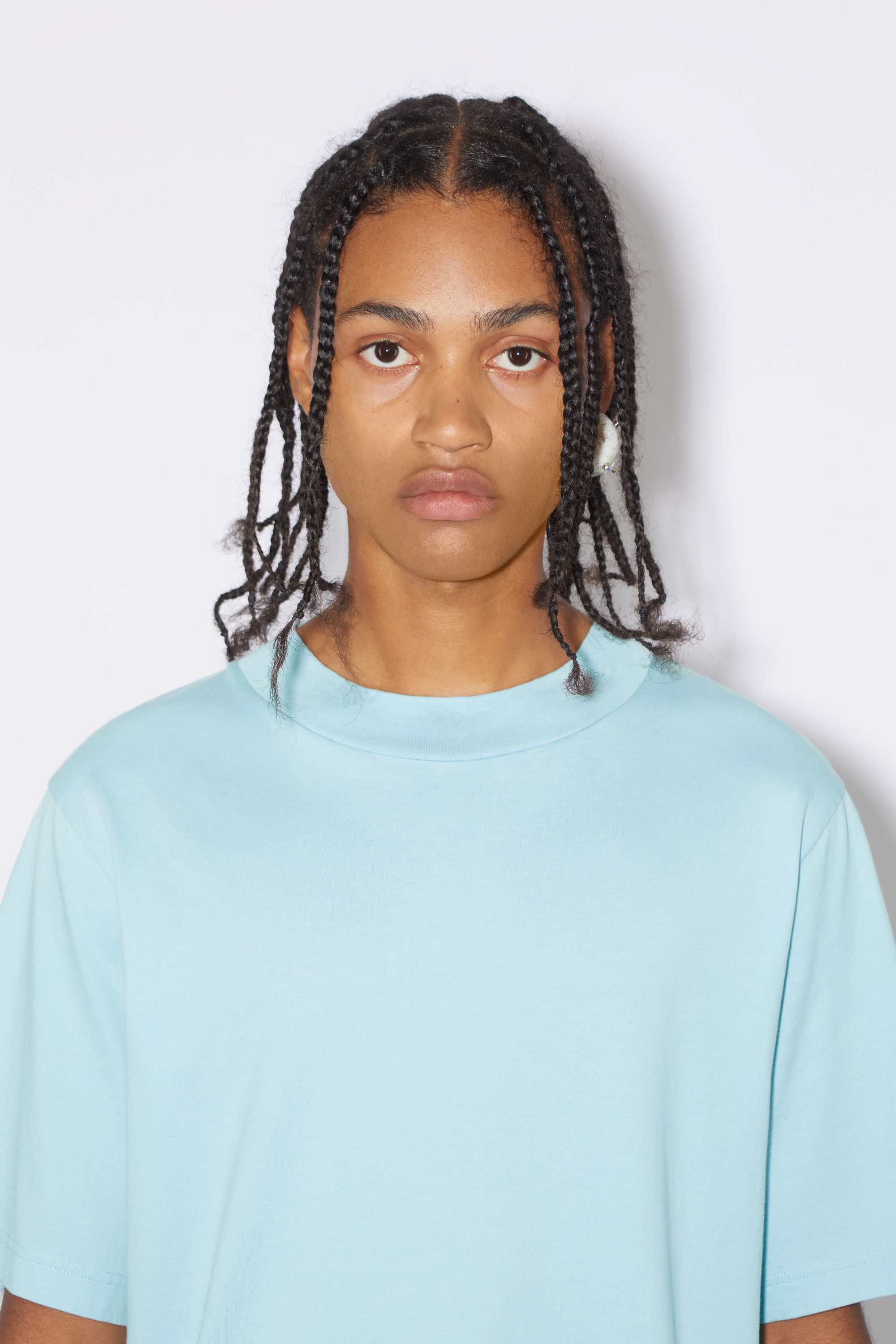 Crew neck t-shirt - Mineral blue - 4