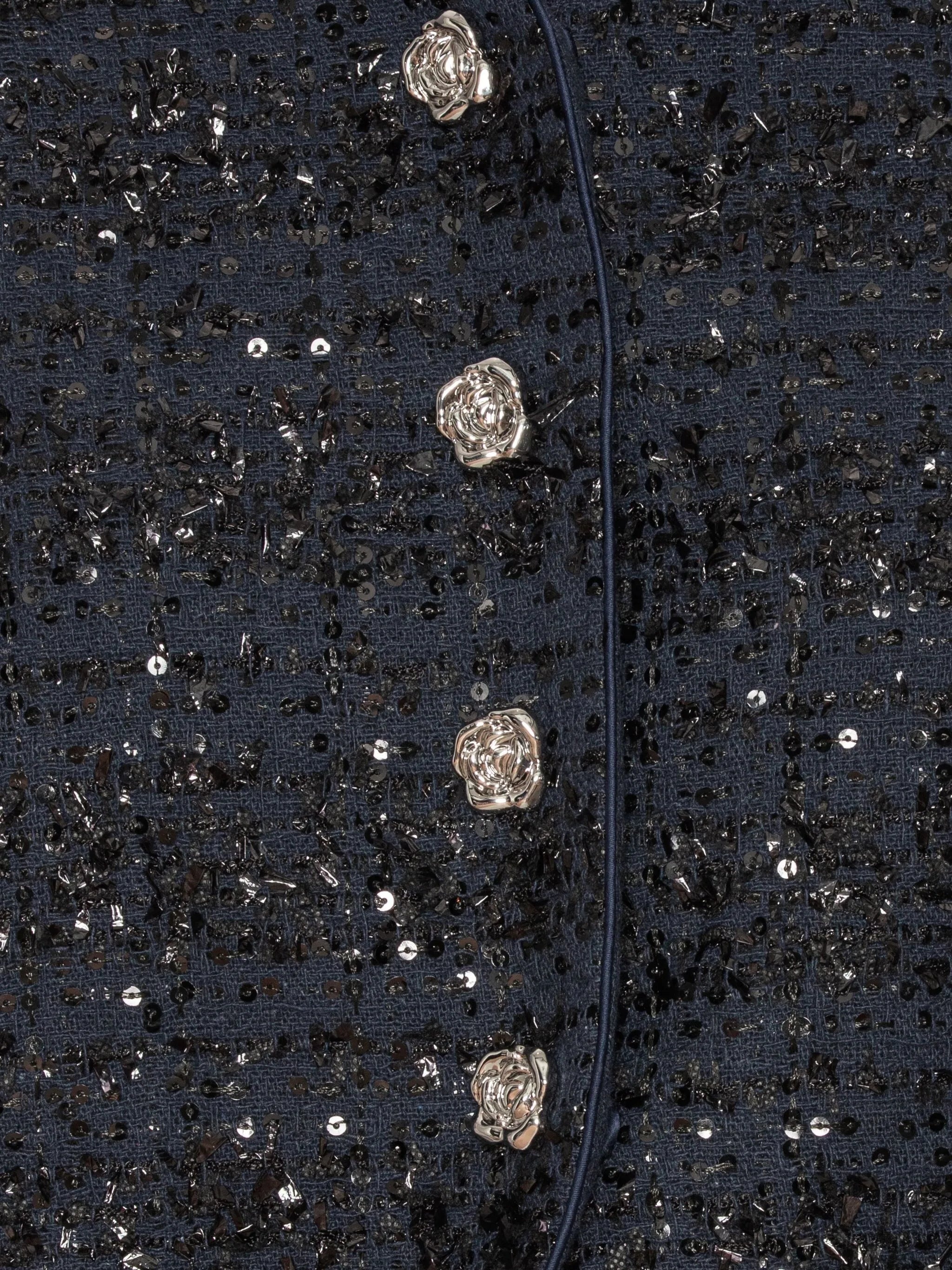 Rotate Sequin-embellished Puff-sleeve Jacket - 5