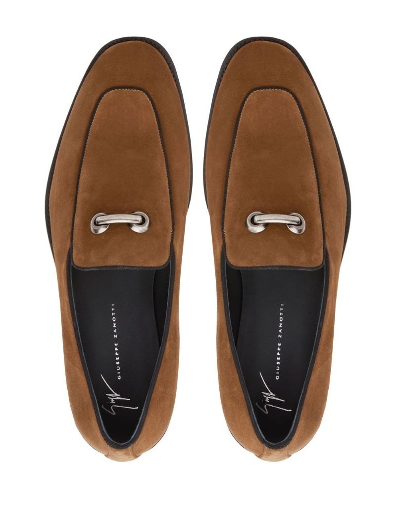 Archibald buckle-detail suede loafers - 4