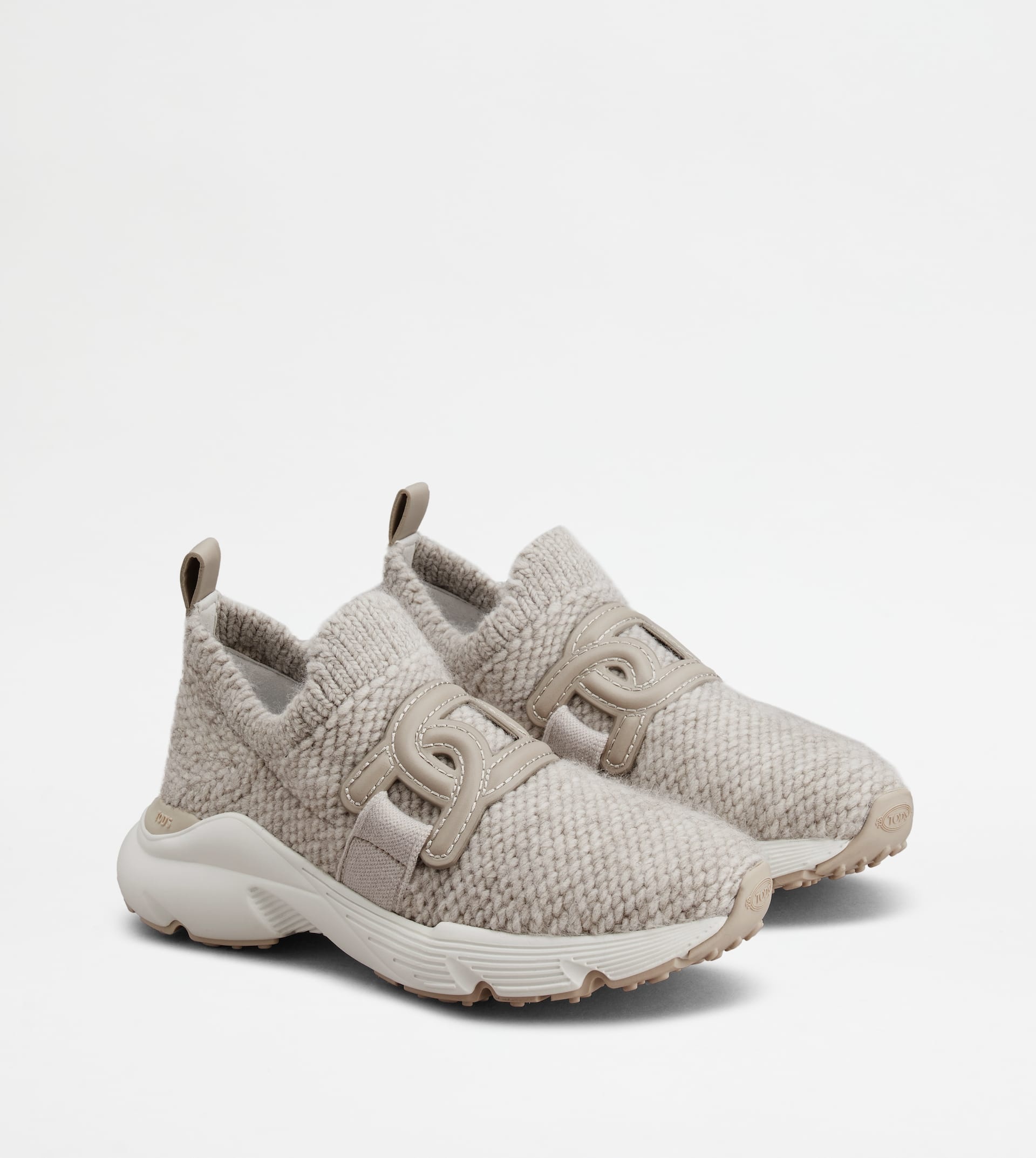 KATE SLIP-ON SNEAKERS IN FABRIC - GREY - 4