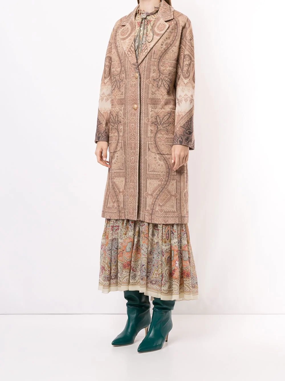 paisley-print coat - 3