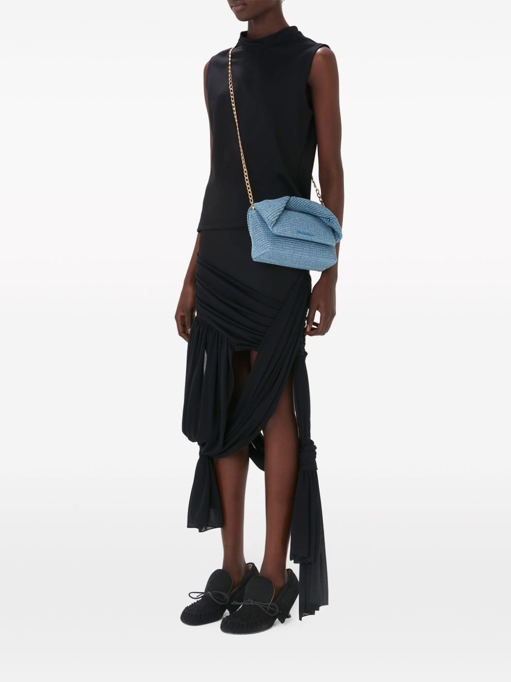 draped wrap midi skirt - 2