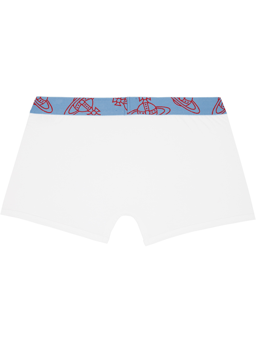 Two-Pack White & Blue Band Boxer Briefs - 3