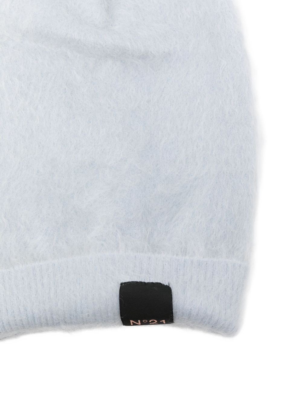 logo-tag mohair beanie - 2