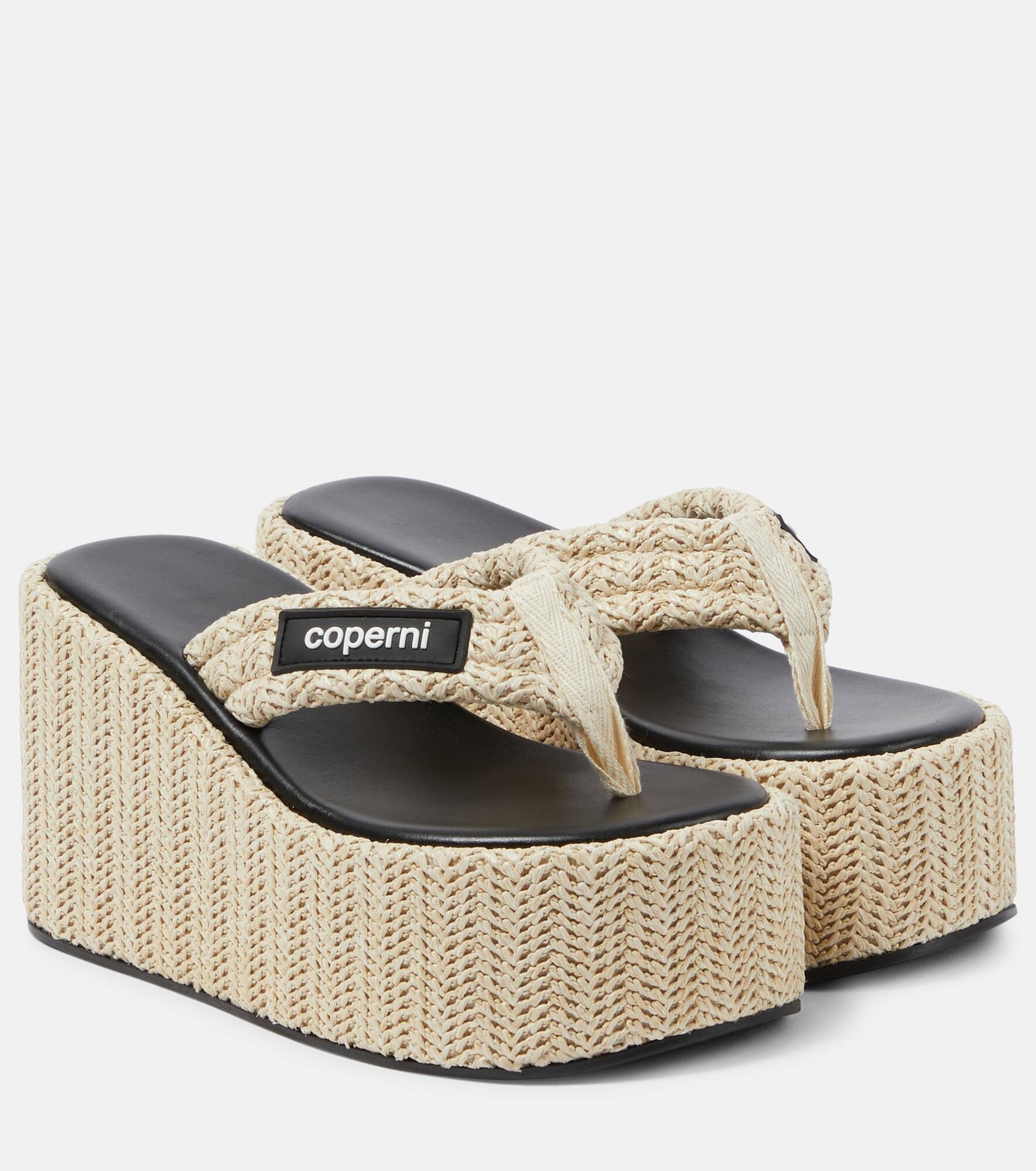 COPERNI Raffia platform thong sandals mytheresa REVERSIBLE