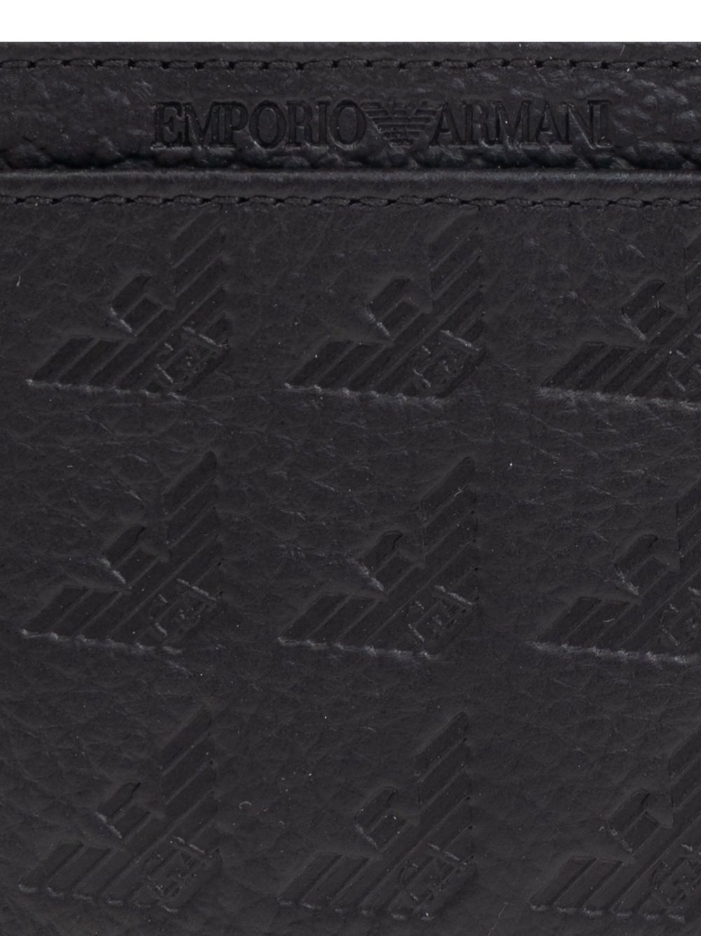 Eagle-embossed leather card holder - 3