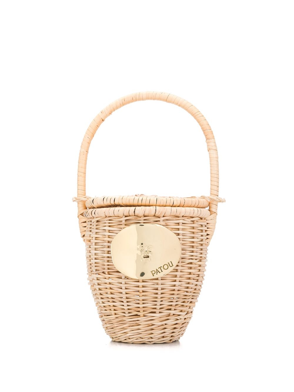 wicker basket tote bag - 1