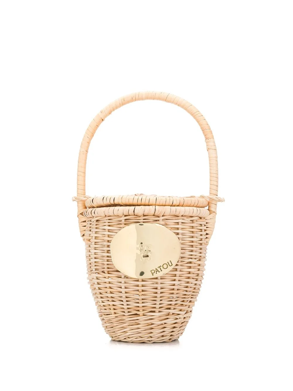wicker basket tote bag - 1