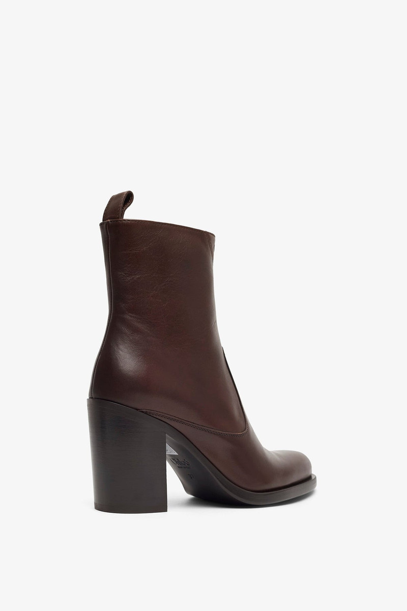 Chloé Phoenix dark brown leather boots outlook