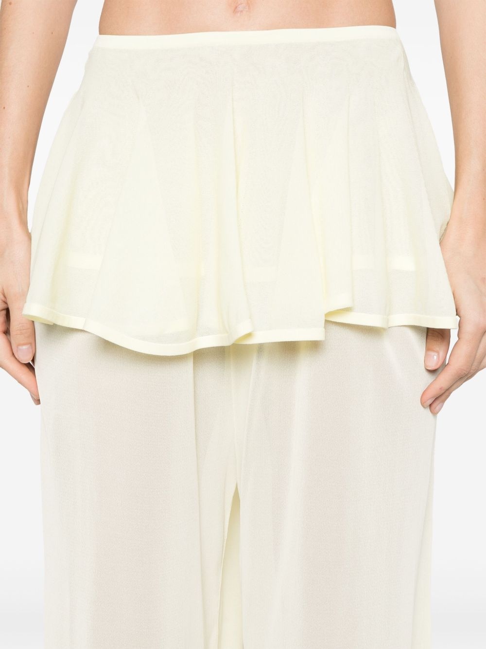 peplum-waist crinoline trousers - 5