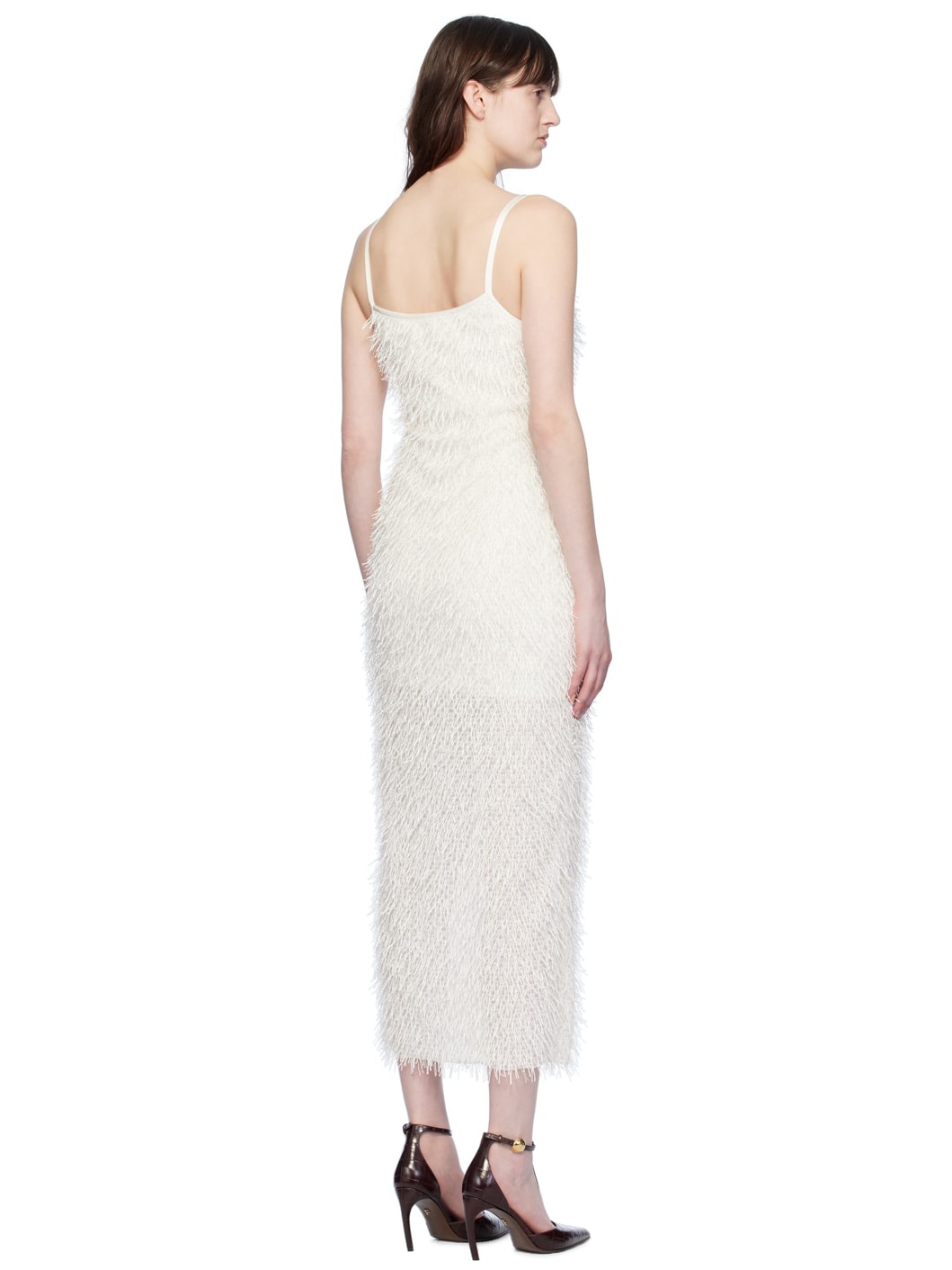 Off-White Fringe Midi Dress - 3