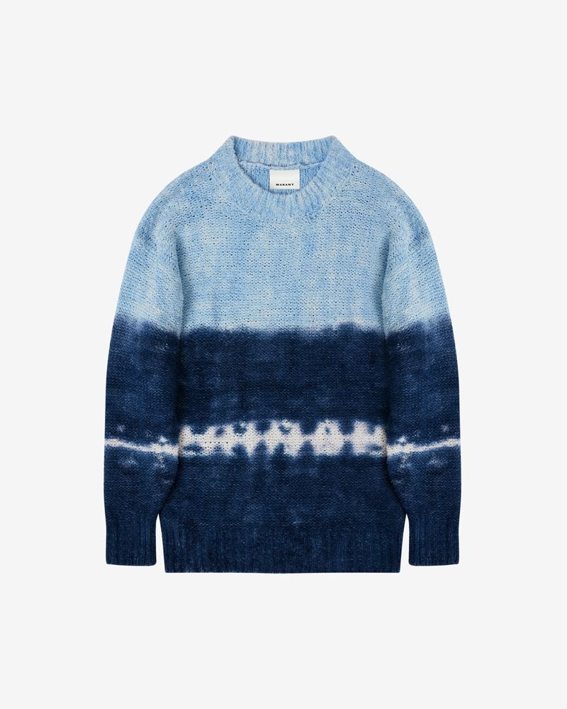 HENLEY TIE AND DYE COTTON SWEATER - 1