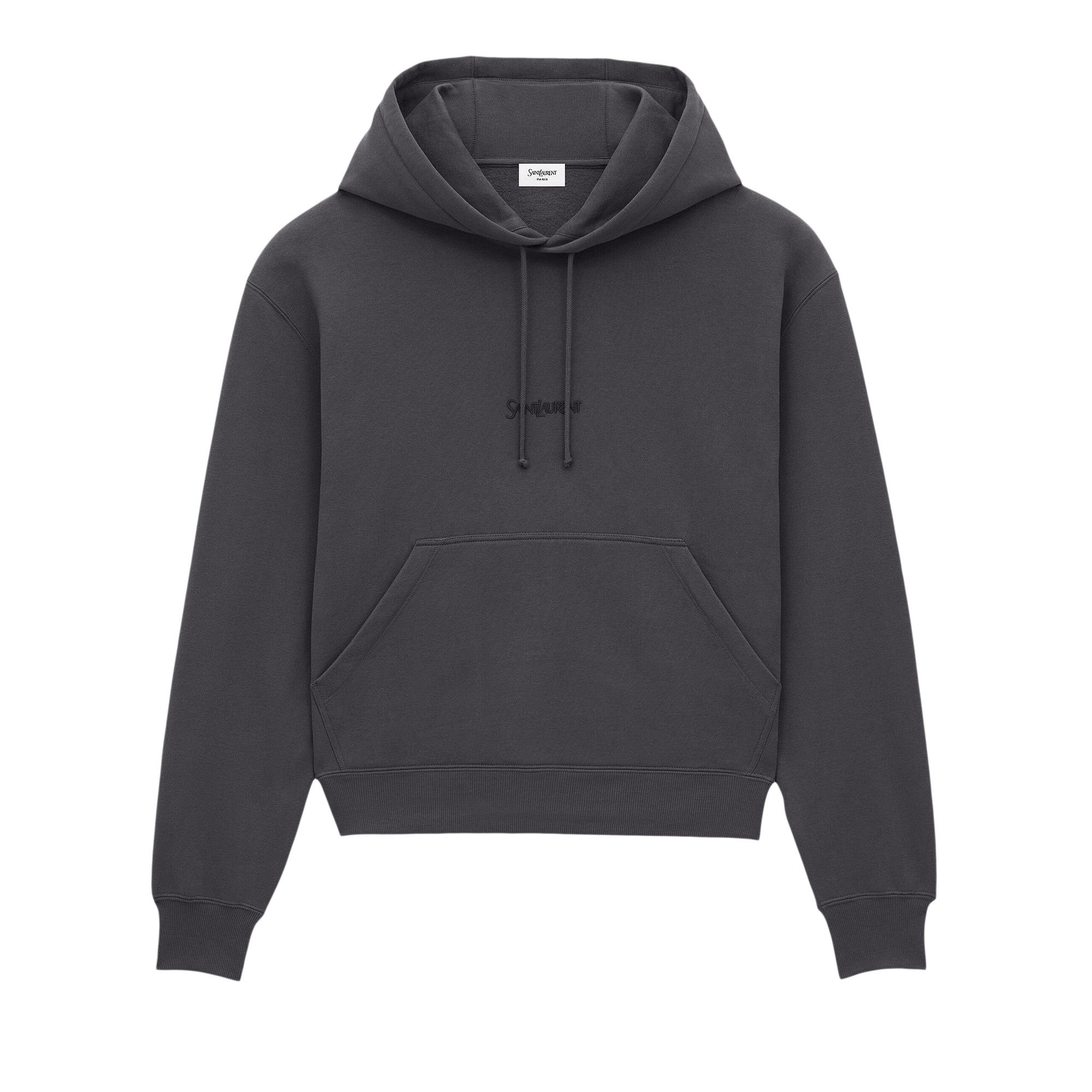 Saint Laurent Logo Hoodie 'Steel' - 1