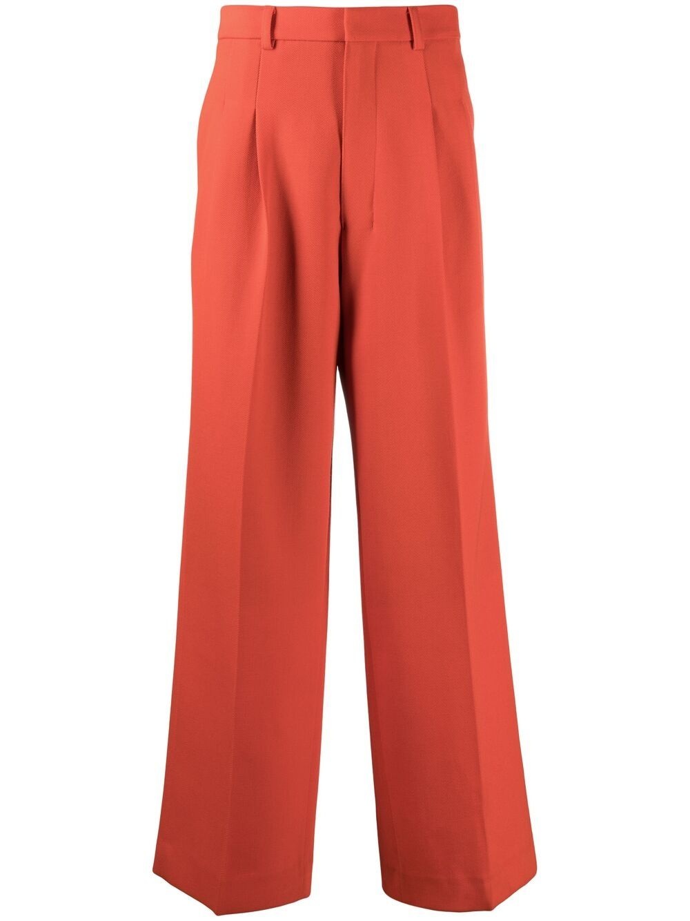 front-pleat wide-leg trousers - 1