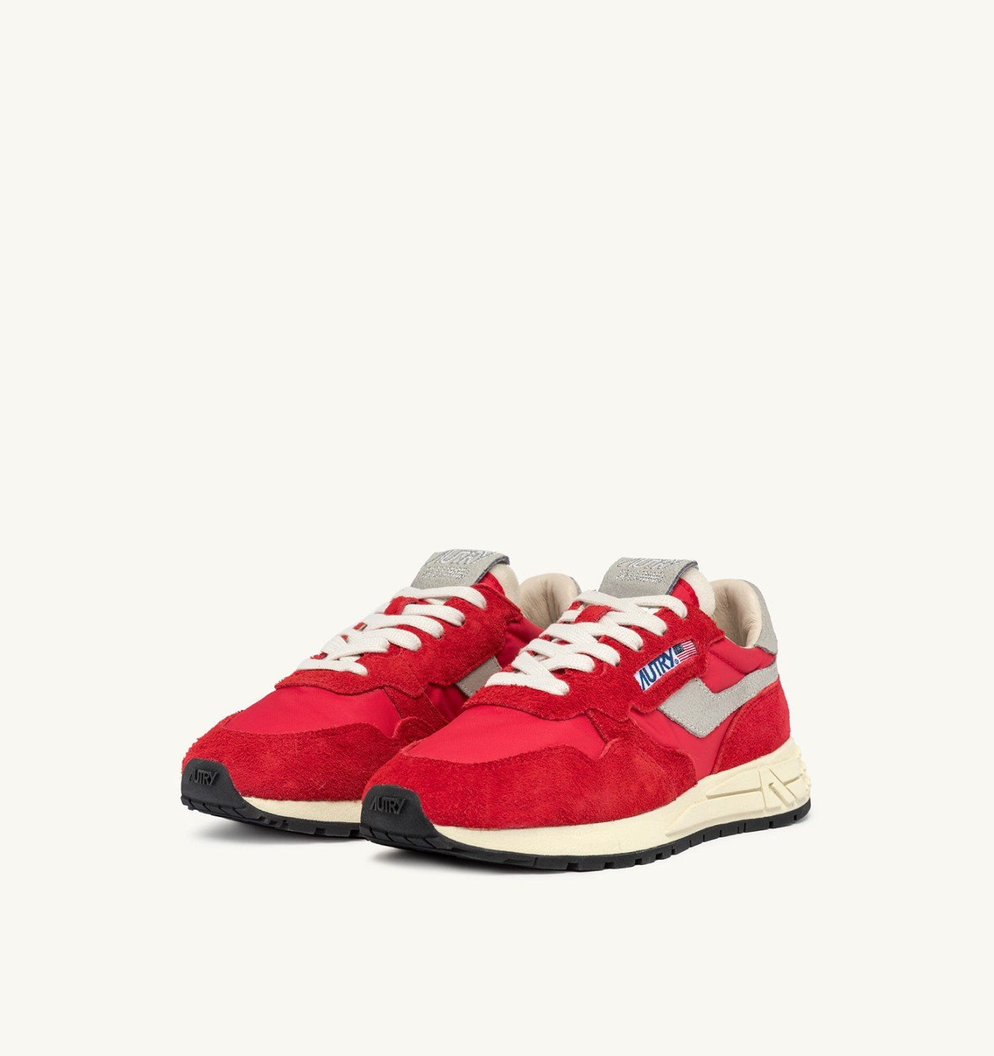 REELWIND LOW SNEAKERS IN RED NYLON AND SUEDE - 2