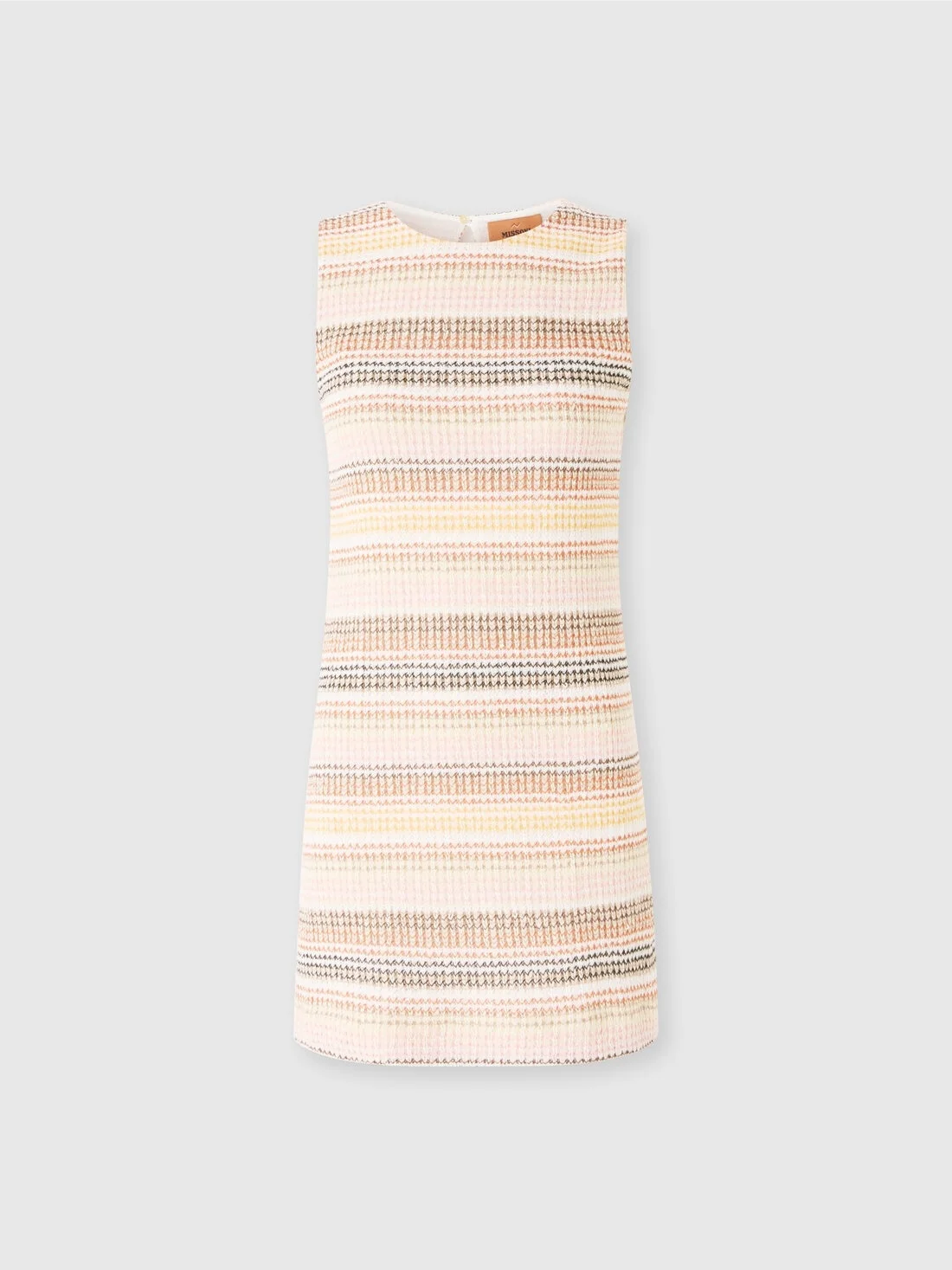 Sleeveless dress in cotton blend with Caperdoni motif - 1