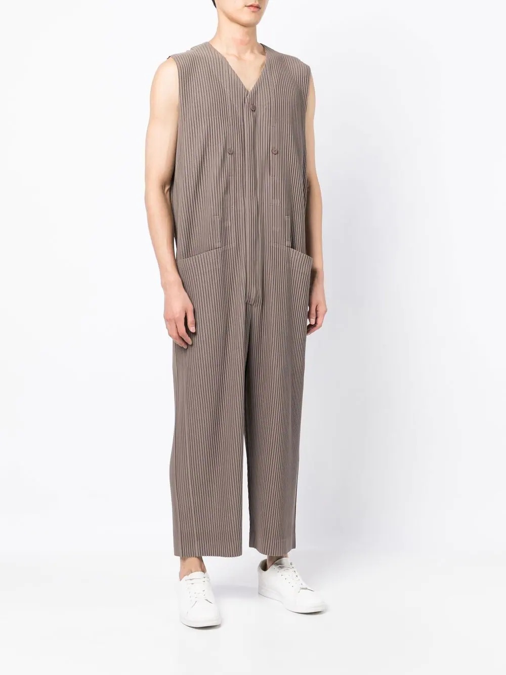 sleeveless pleated jumpsuit - 3