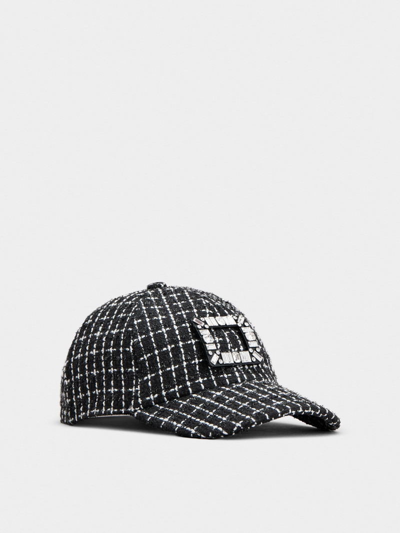 Roger Vivier Viv' Skate Baseball Cap in tweed outlook