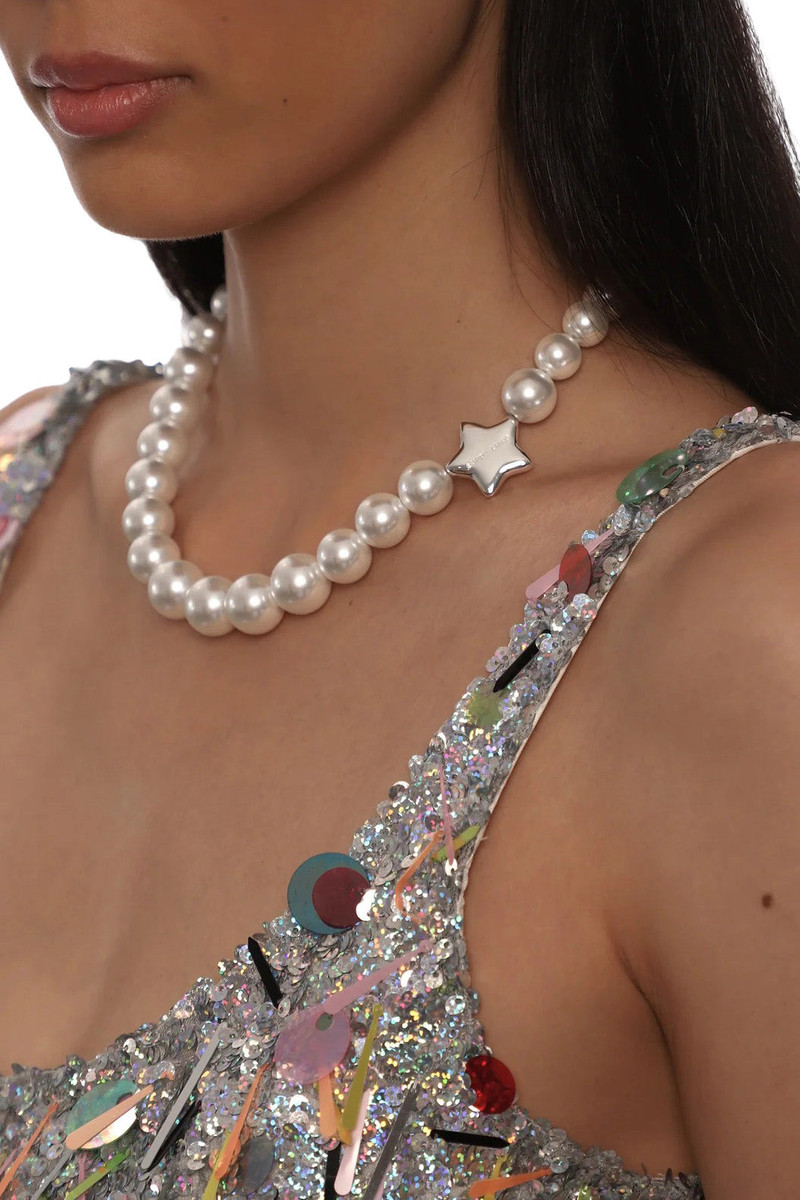 SANDY LIANG POISON PEARL NECKLACE / WHT outlook