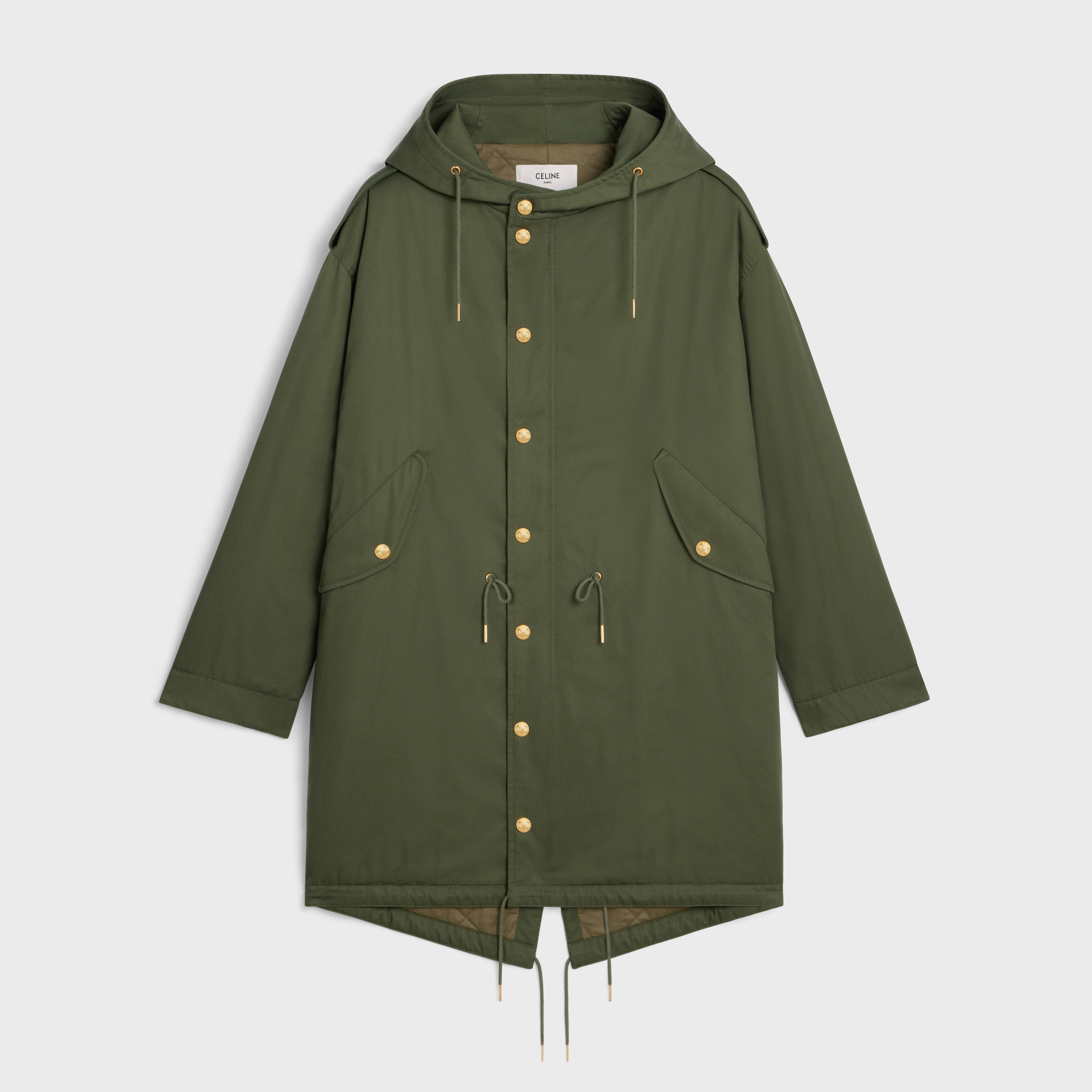 military parka in technical cotton - 1