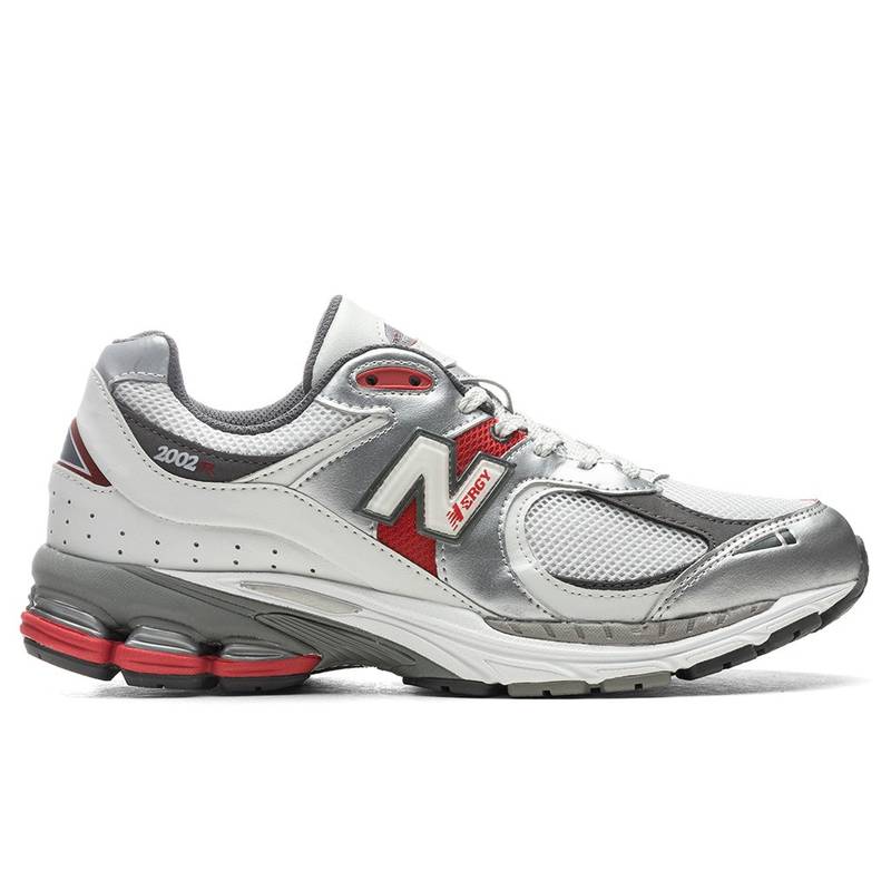 Grey & Red 2002R Sneakers - 1