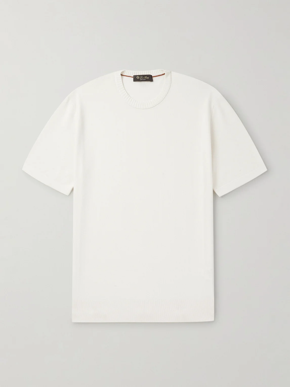 Slim-Fit Cotton and Silk-Blend Piqué T-Shirt - 1