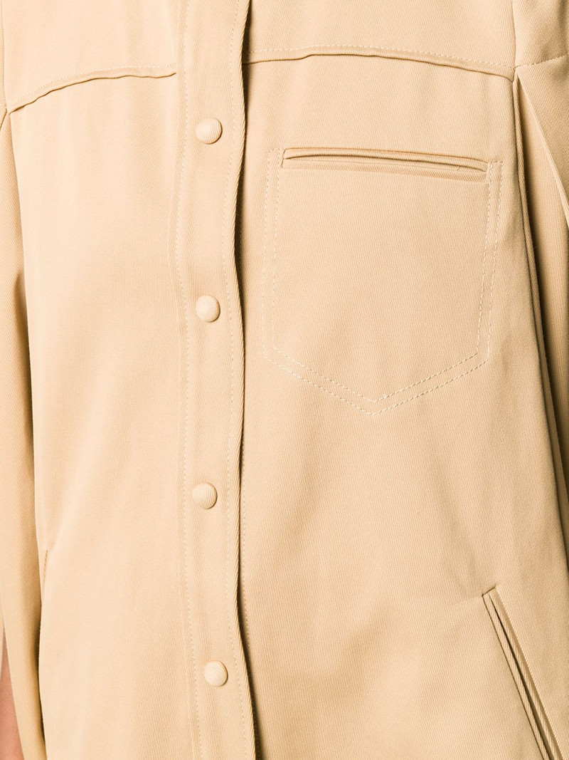 cut-out sleeve flared coat 5