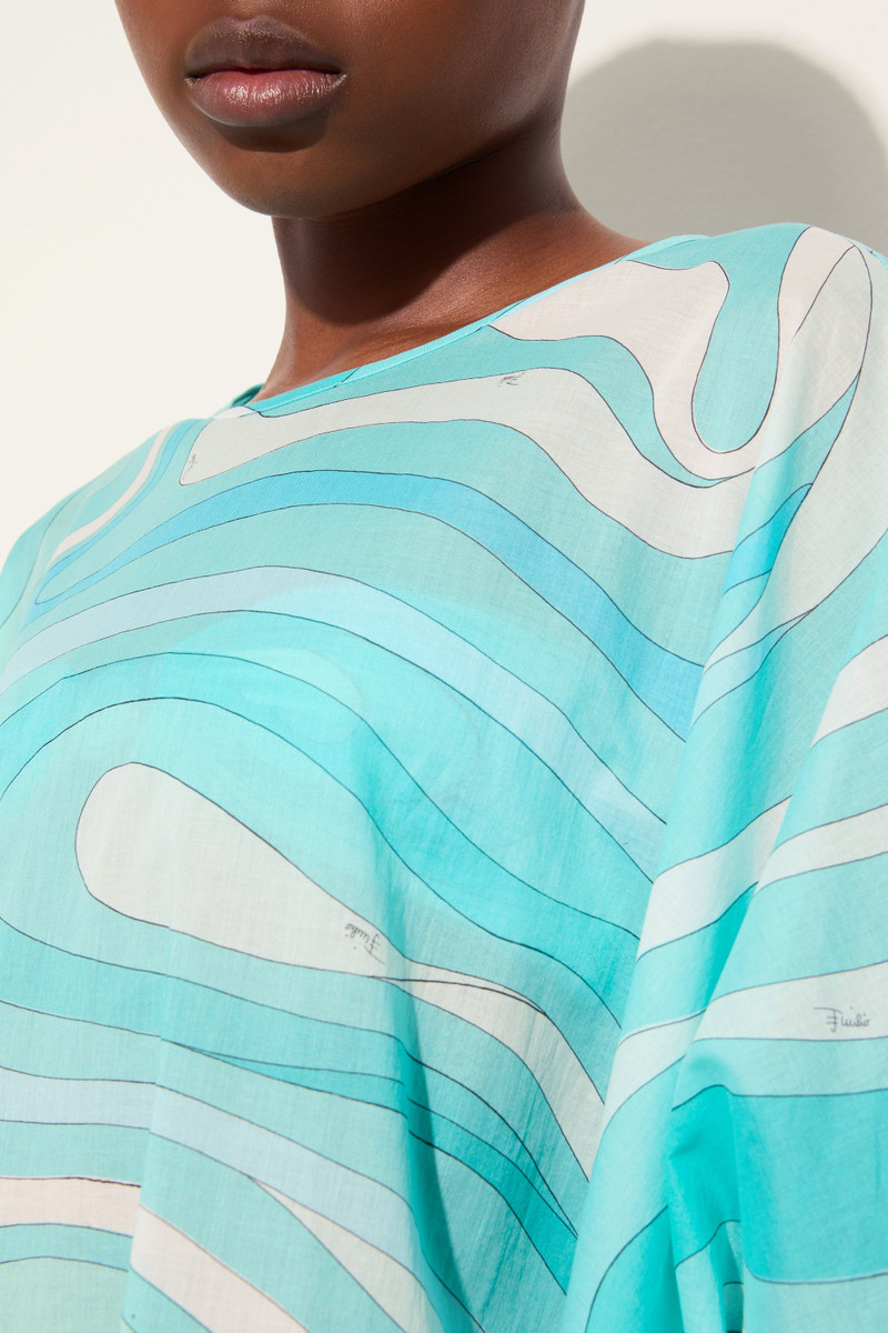 MARMO PRINT LONG COTTON KAFTAN 5