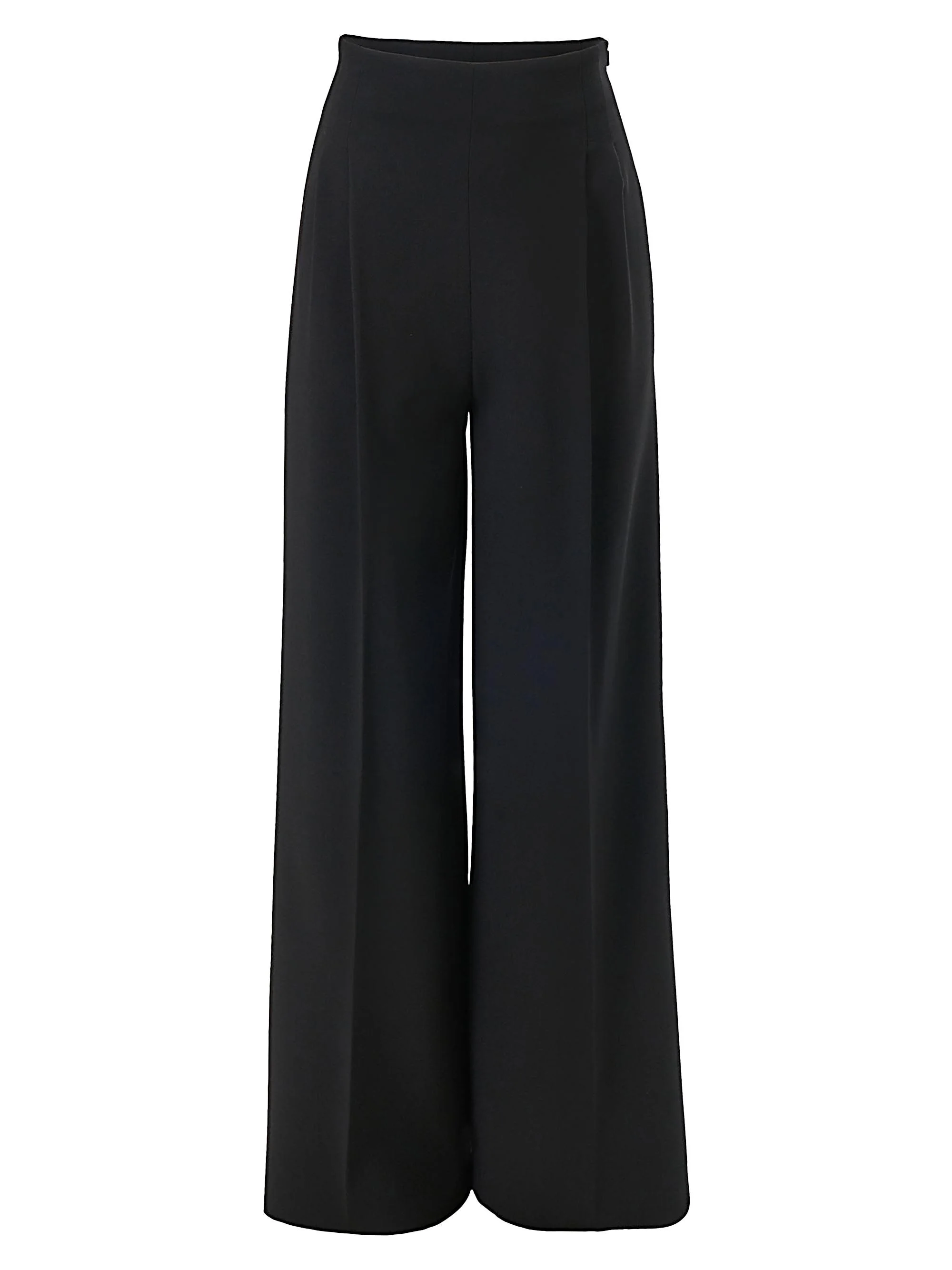 Women's Marisol Wool Wide-Leg Pants - Black - 1