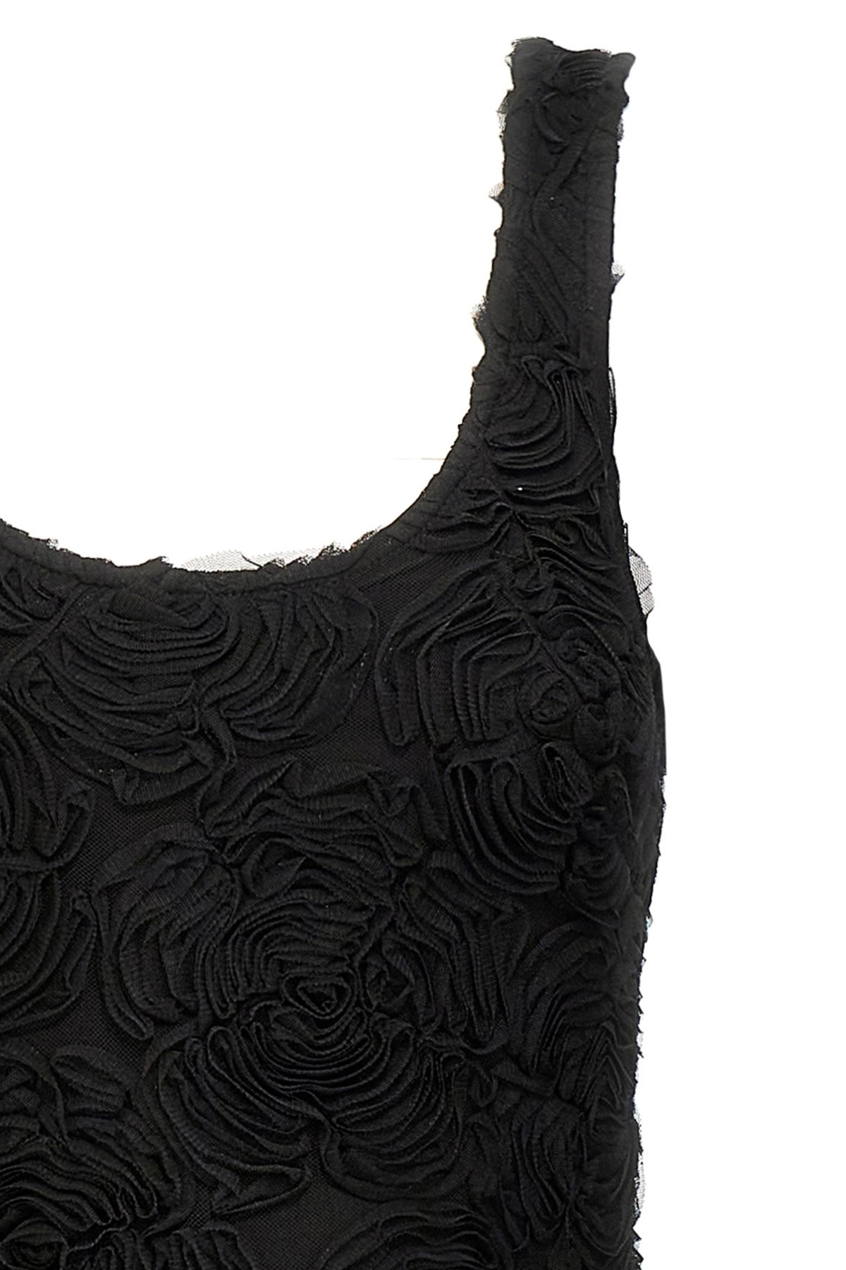 'Flower mesh ruffle' dress - 3