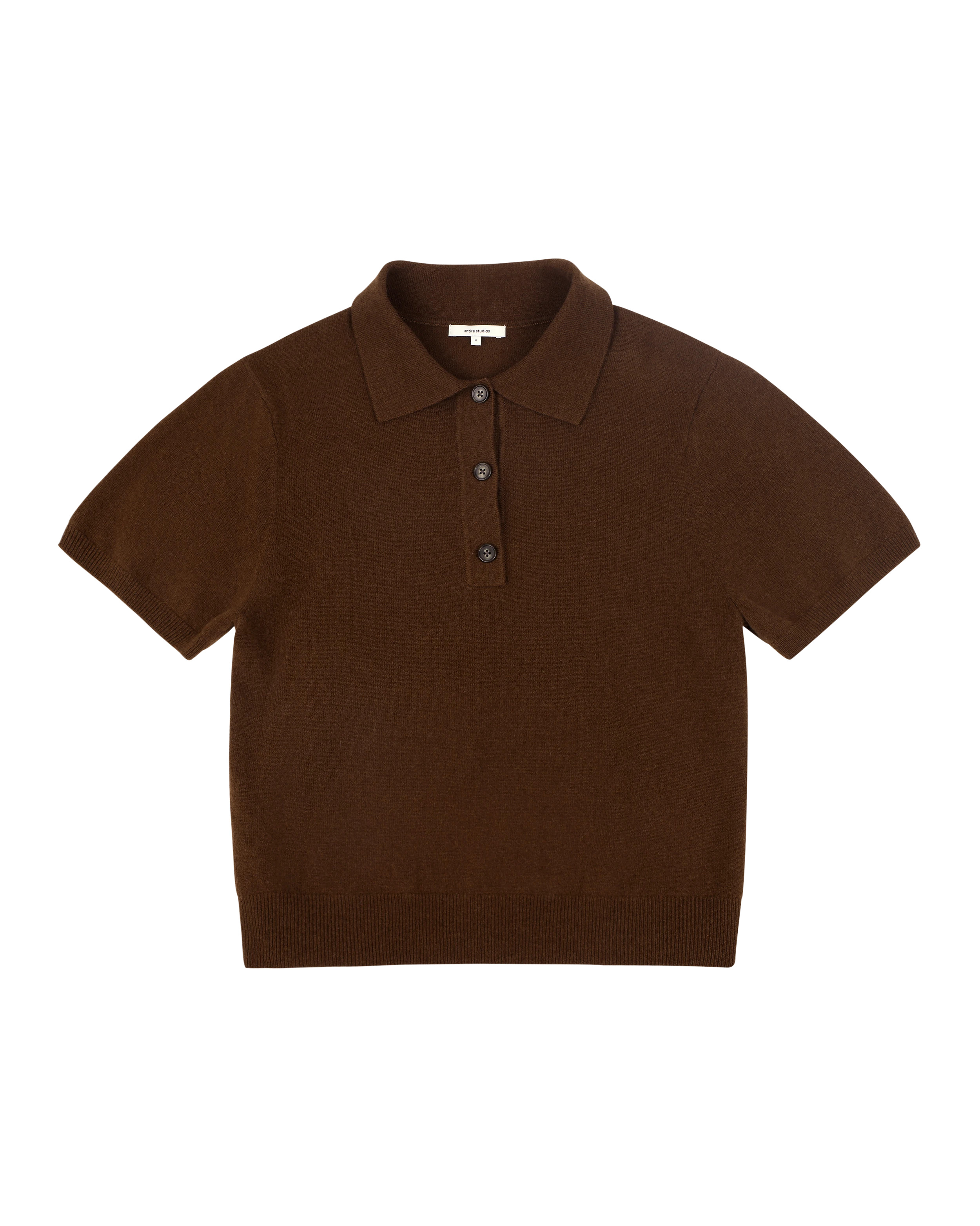 SHORT SLEEVE KNIT POLO CEDAR - 6