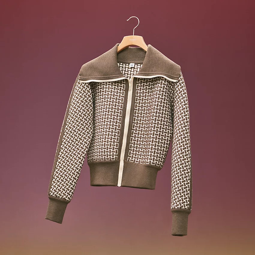 "Mosaique" knitted zip jacket - 5