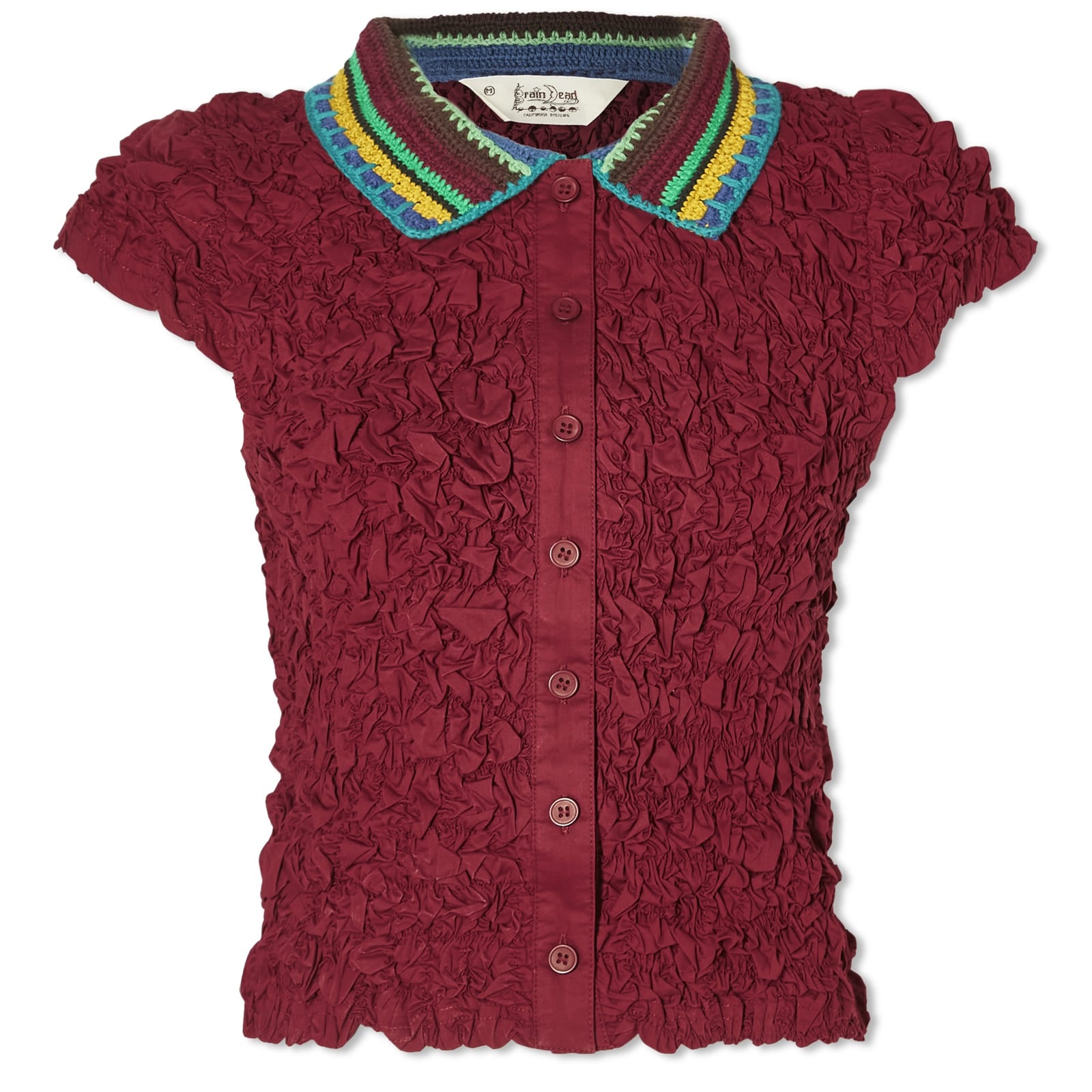 Brain Dead Crochet Collar Kass Shirt - 1