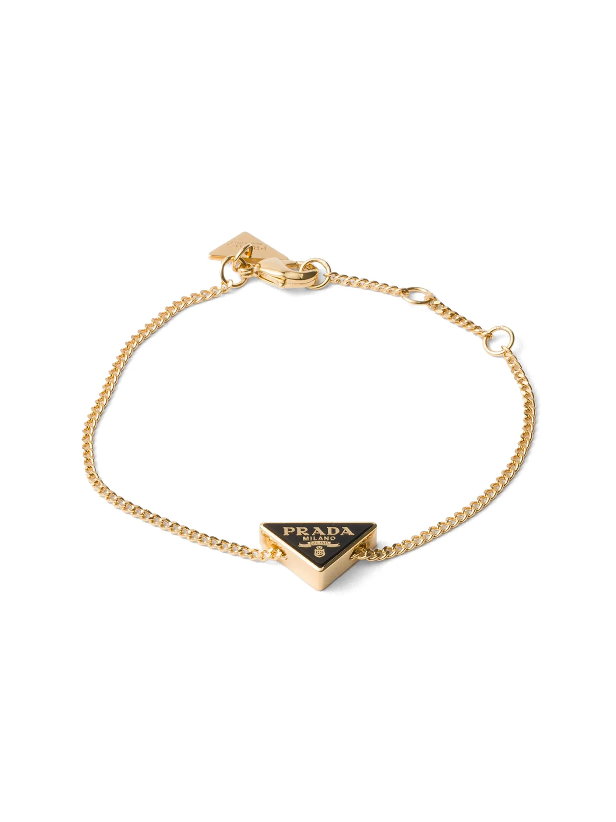 Women's Enameled Metal Bracelet - Gold Black - 1