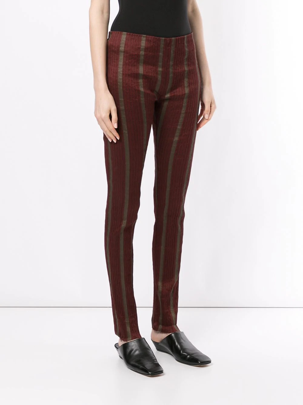 micro-pleated leggings - 3