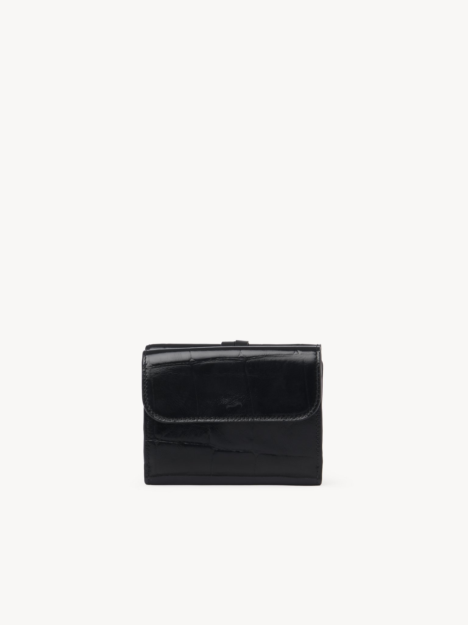 SMALL ALPHABET TRI-FOLD IN CROCO-EFFECT LEATHER - 4