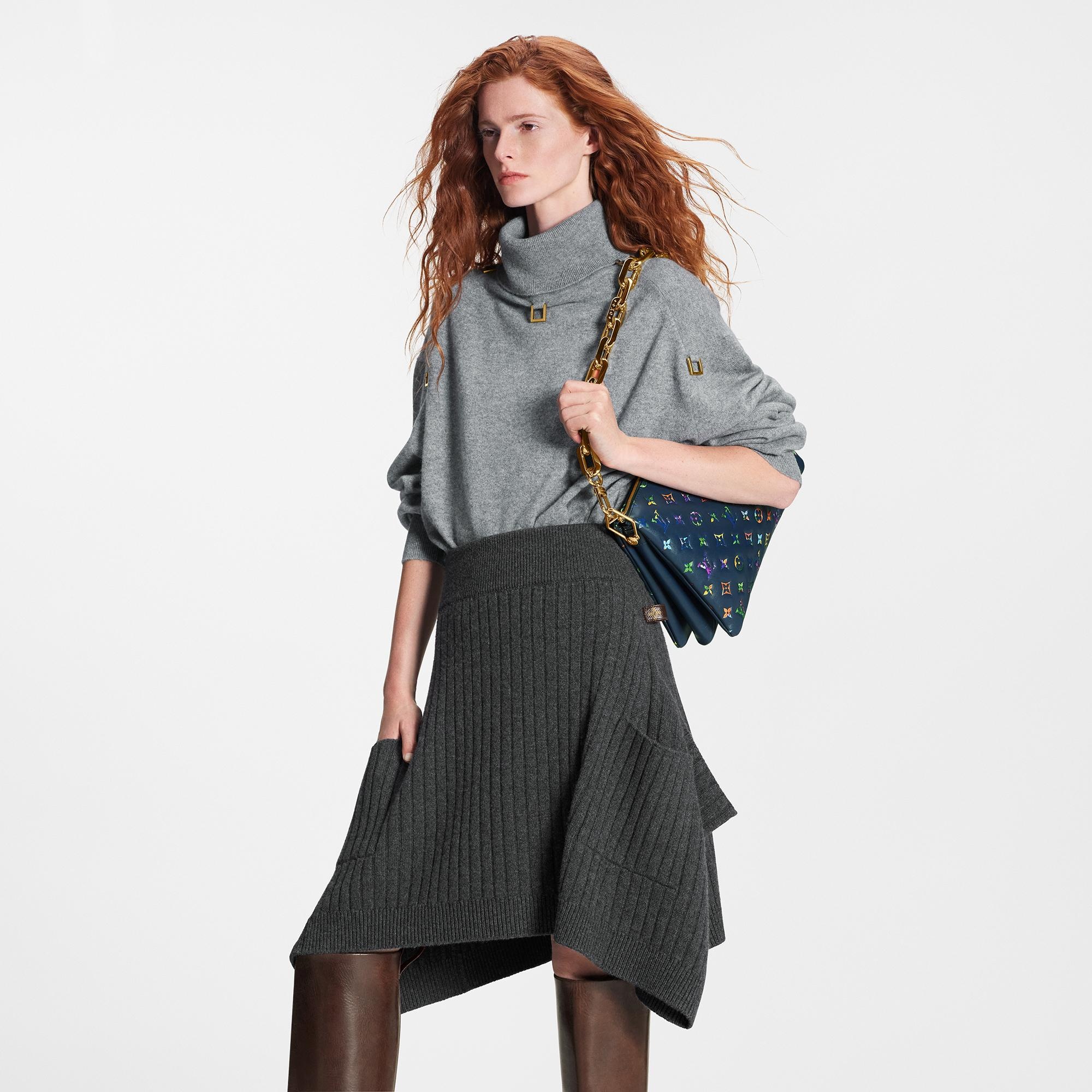 Ribbed Slouchy Skirt - 5