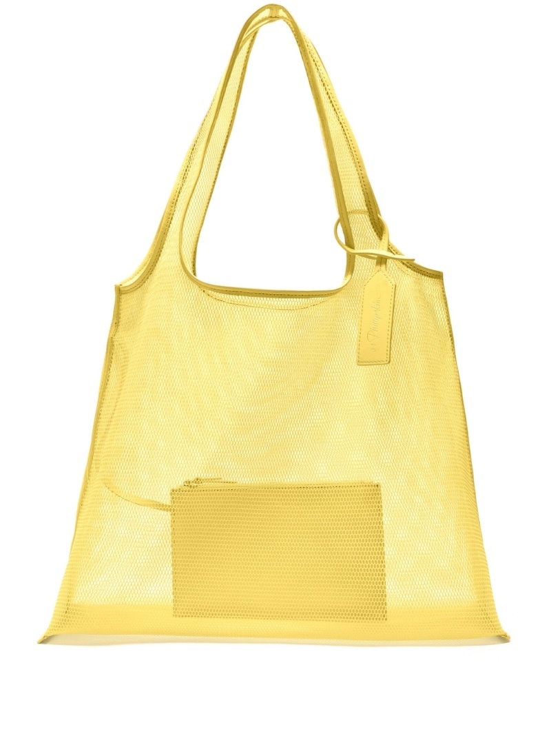 open-top mesh tote bag - 1