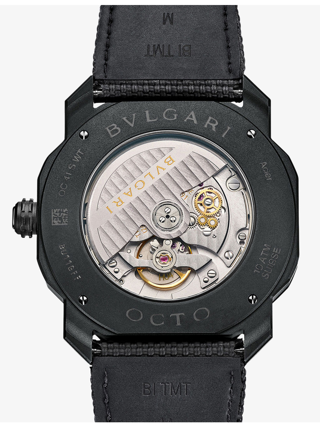 OC41BSDLCRWT Octo Roma WorldTimer stainless-steel DLC and rubber automatic watch - 5