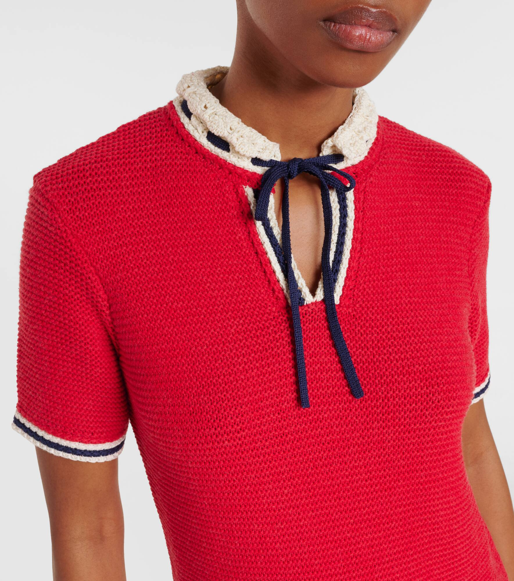 Cotton and wool minidress - 4