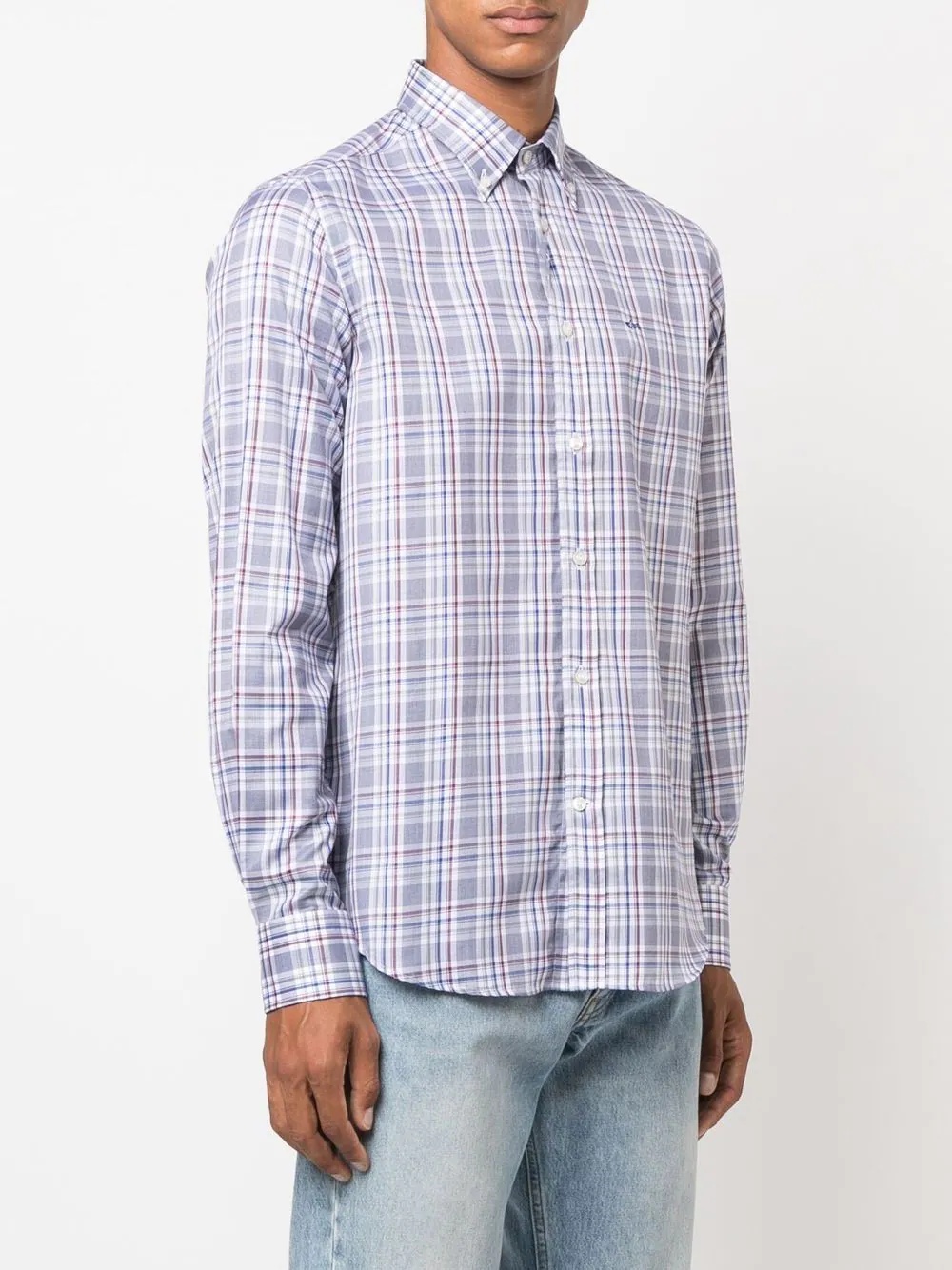 plaid check pattern shirt - 3