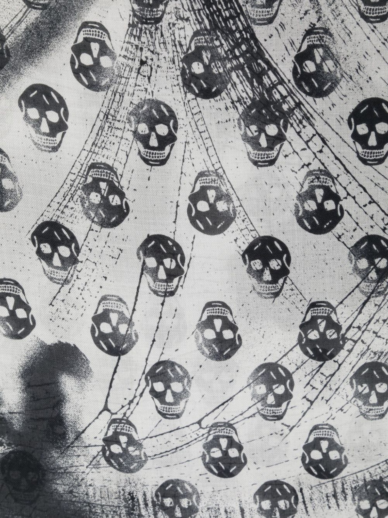 Alexander McQueen skull-print scarf outlook