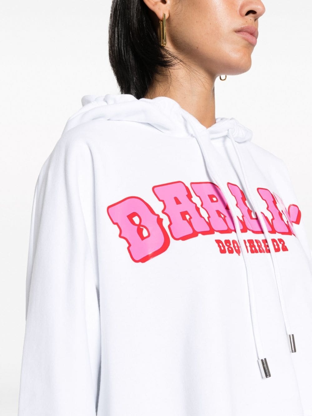 Darlin' logo-print cotton hodie - 5