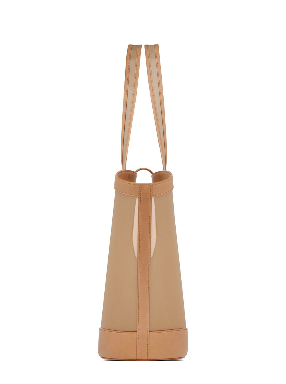 Saint Laurent Women 'Panier Medium' Beige Tote Bag With Cassandre In Vinyl And Leather Woman - 4