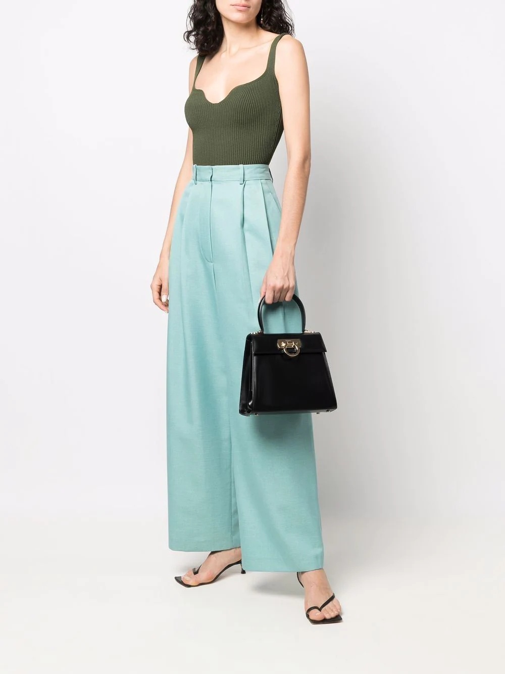 Gancini flip-lock leather bag - 2